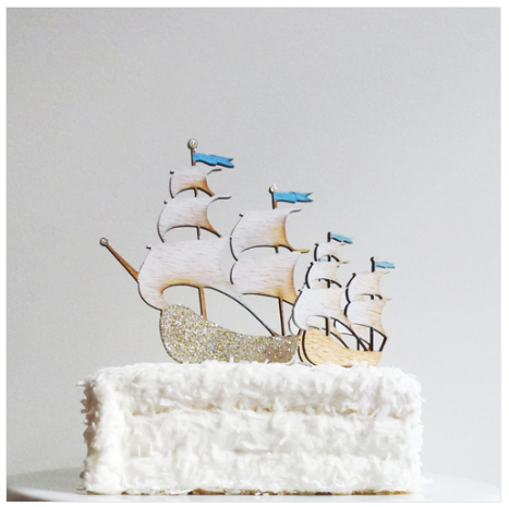 Sailing Ship Cake Topper via Great.ly