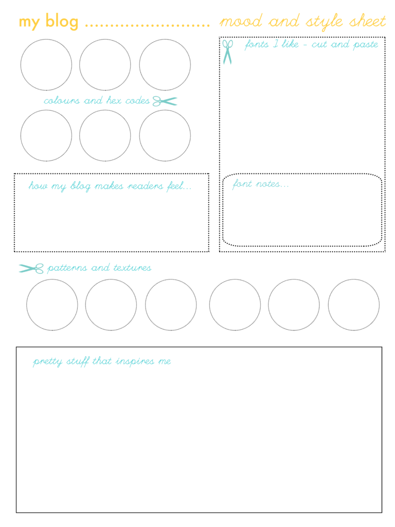 mood board for bloggers