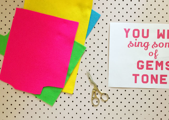 Gilmore Girls Banner get ready to cut the felt letters