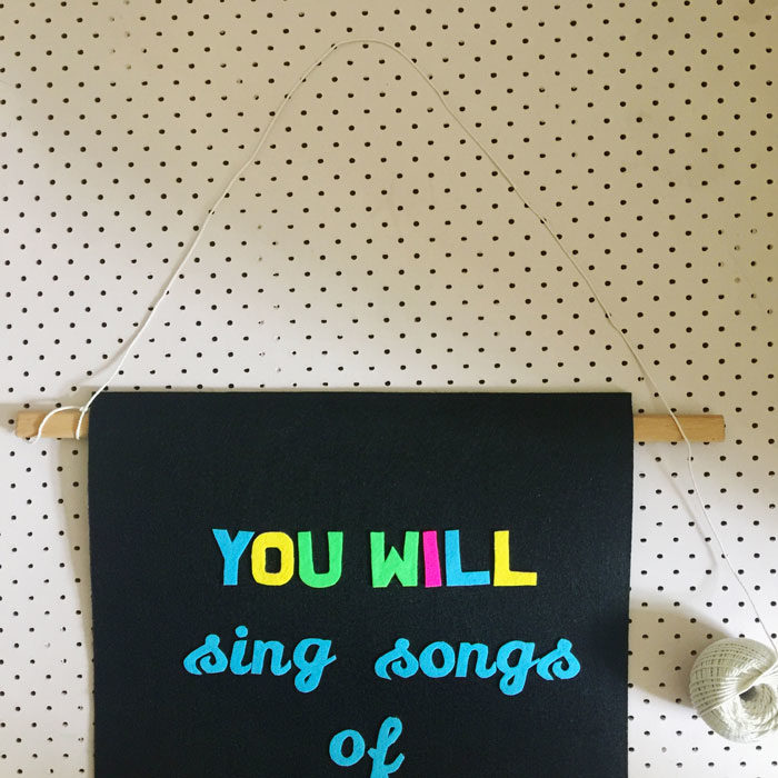 Gilmore Girls Banner add dowel and string