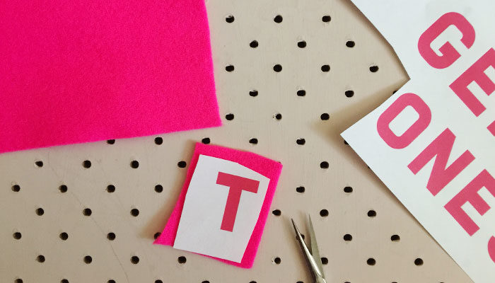 Gilmore Girls banner cut out felt letters like this