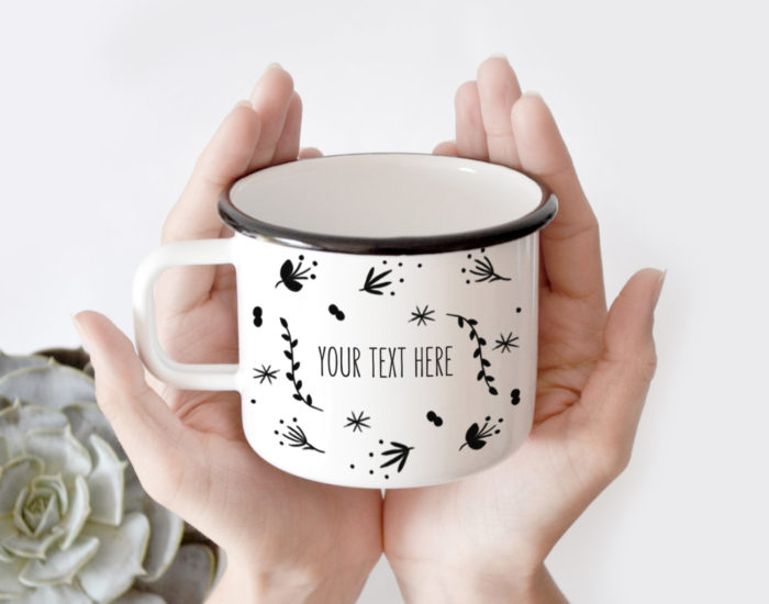 Personalised enamel mug
