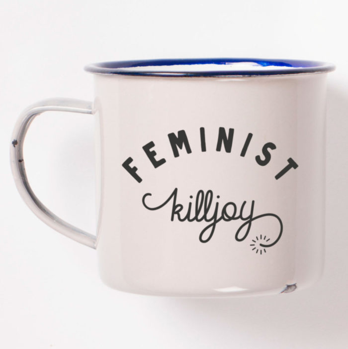 feminist killjoy enamel mug