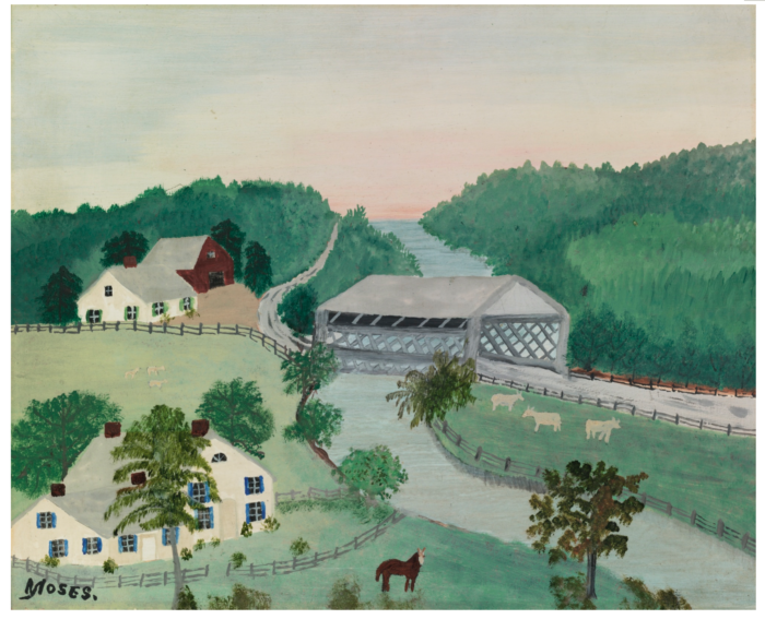 Grandma Moses painting via Bunny