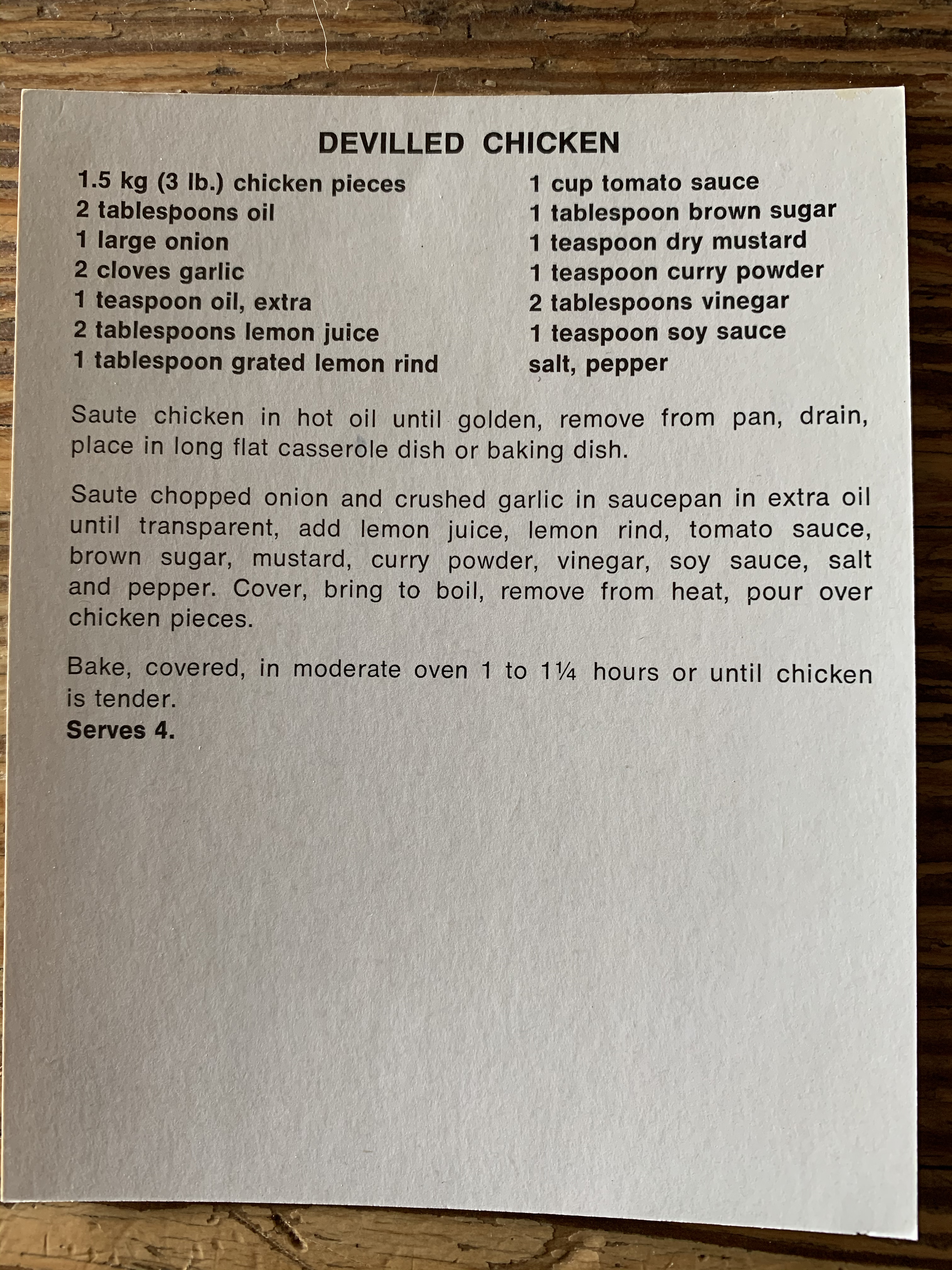 devilled chicken