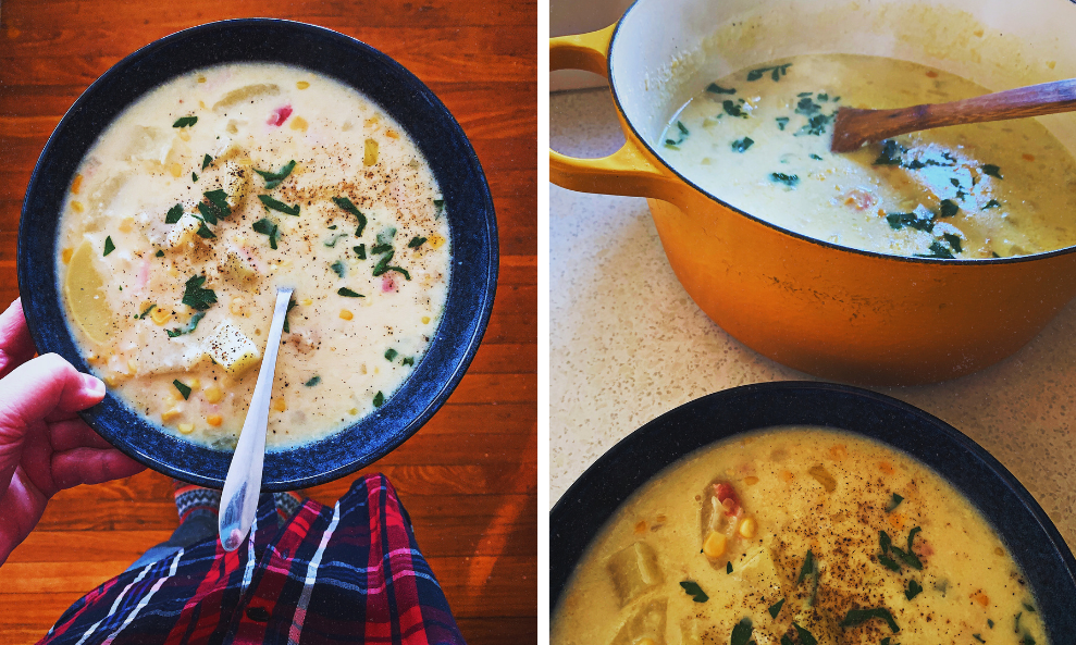 Corn, Potato and Bacon Chowder