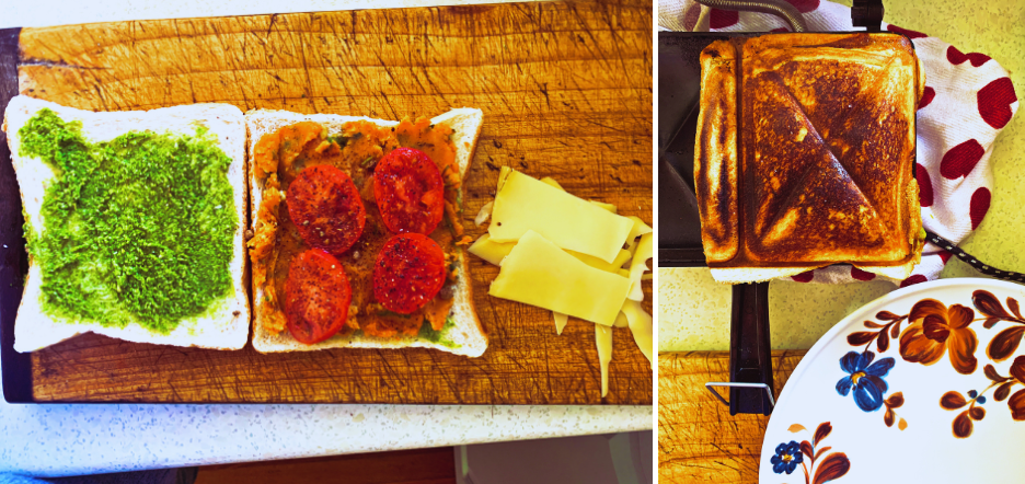 Makings of a Bombay Sandwich