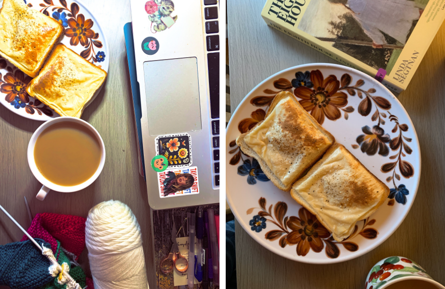 Some cheese on toast breakfasts