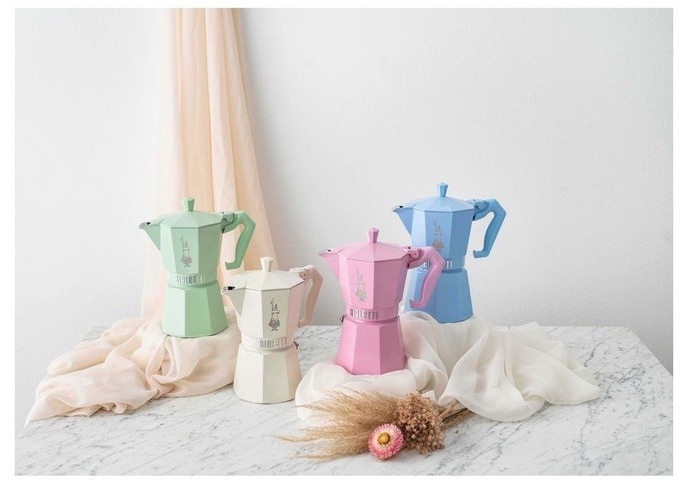 Bialetti Moka Pots in pastel colours