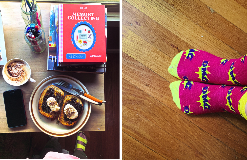 L/ Eggs for breakfast and Christmas socks