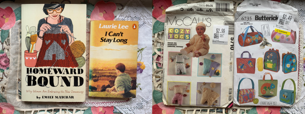 Op shopped books and sewing patterns