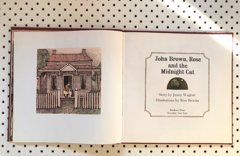 Op-shopped books for June: John Brown, Rose and the Midnight Cat by Jenny Wagner