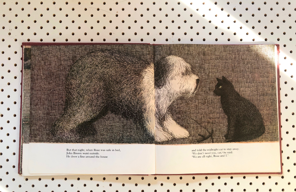 Op-shopped books for June: John Brown, Rose and the Midnight Cat by Jenny Wagner