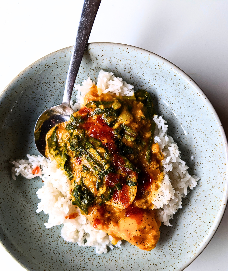 Potato and Spinach Dhal felt nourishing and cosy.