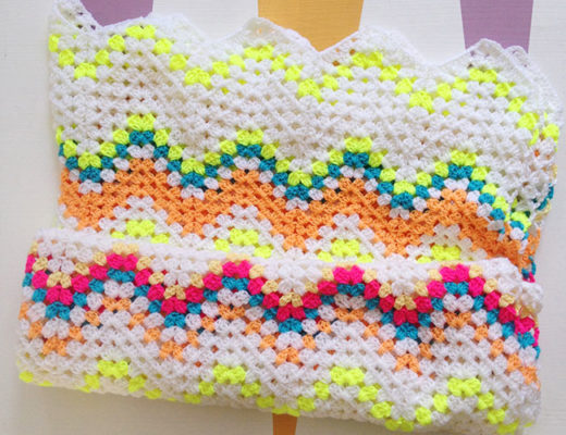 Crocheted Granny Ripple Blanket