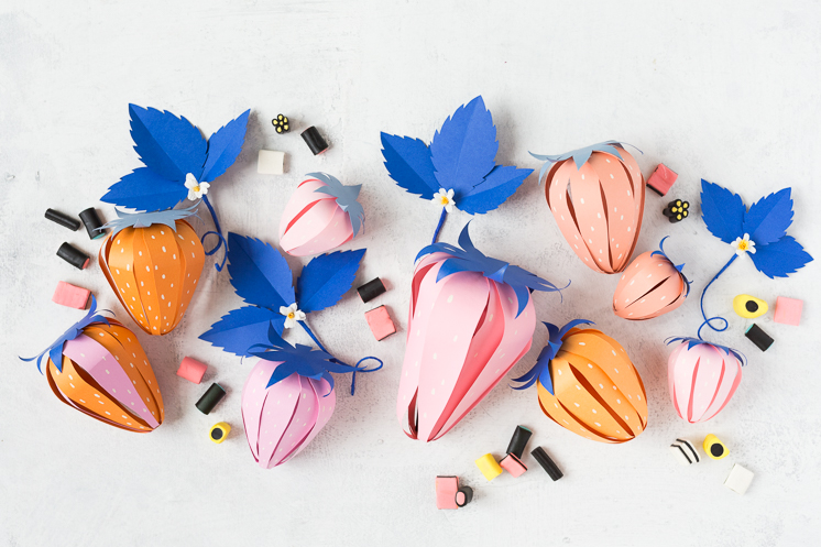 Paper Strawberries