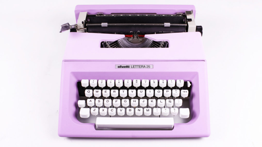 Lilac typewriter