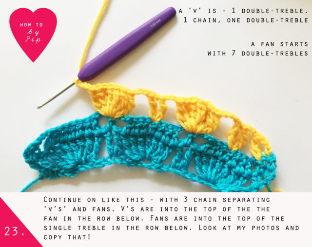 How to crochet a Fanny Blanket by Pip Lincolne