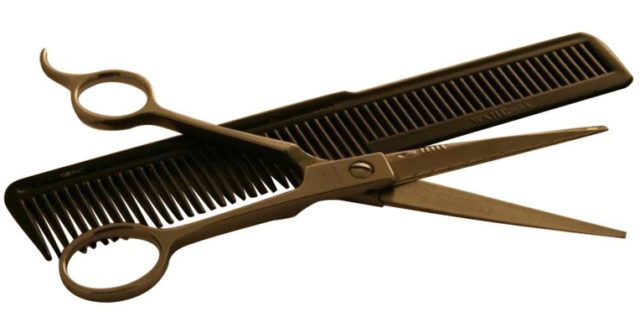 Comb and scissors