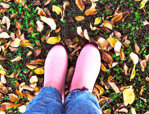 Merry People Bobby Boots and fallen leaves