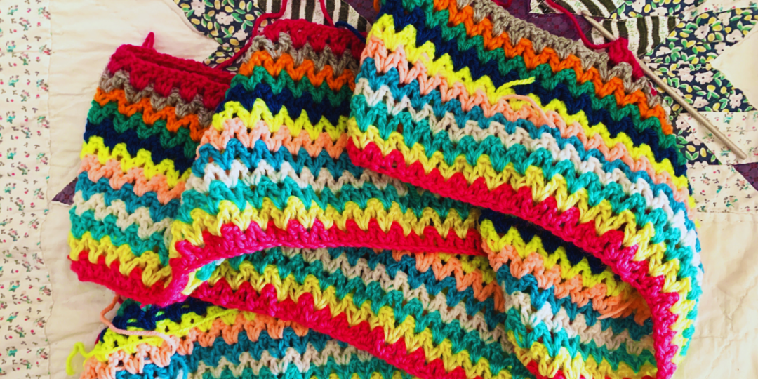 Pip's v-stitch crocheted blanket