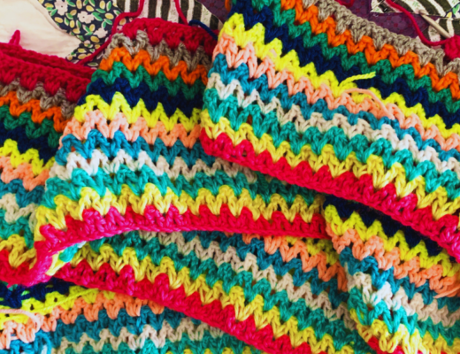 Pip's v-stitch crocheted blanket