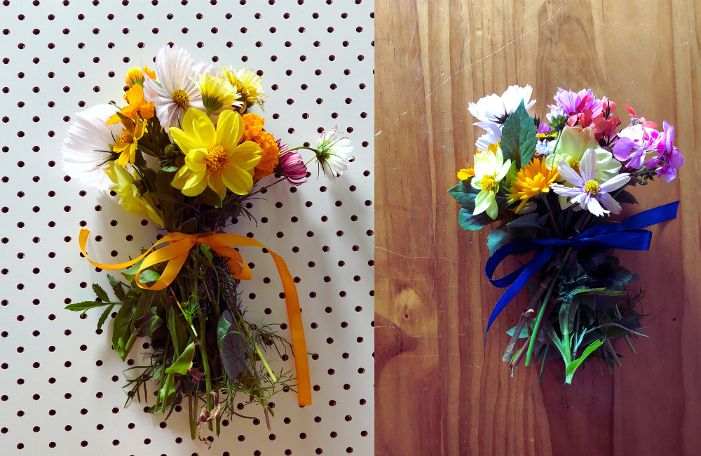 Two posies of flowers from my garden